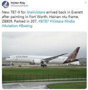 空運公司歐洲空運海航取消4架波音787-9訂單 Vistara航空接手
