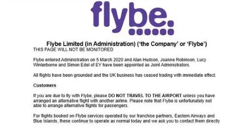疫情中倒下的第一家航司：Flybe破產(chǎn)原因初探